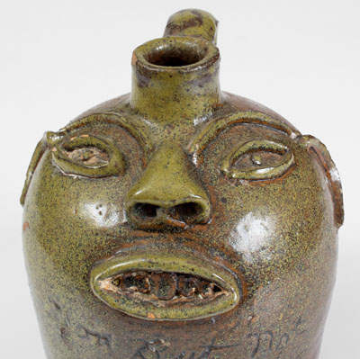 Attrib. Brown Family, Atlanta, GA, Stoneware Face Jug, 