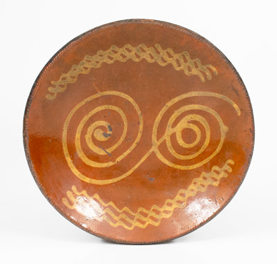 Slip-Decorated Redware Plate, American, second quarter 19th century