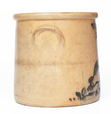 J.A. & C.W. UNDERWOOD, / FORT EDWARD, N.Y. Three-Gallon Stoneware Chicken Crock