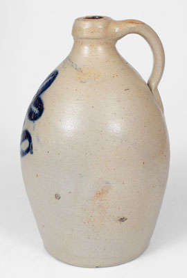 F. STETZENMEYER & Co. / ROCHESTER, N.Y. Two-Gallon Stoneware Jug w/ Cobalt Floral Decoration