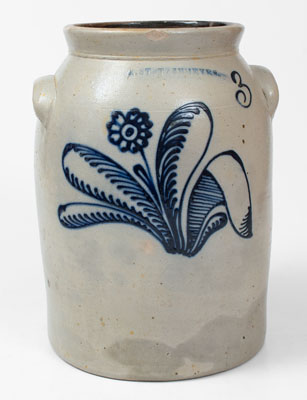 F. STETZENMEYER / ROCHESTER, N.Y. Three-Gallon Stoneware Jar, c1855