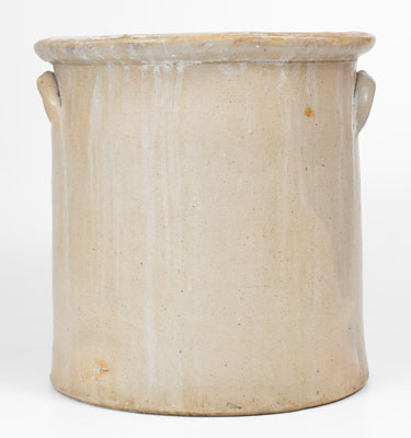 Fine HUBBELL & CHESEBRO / GEDDES, N.Y. Five-Gallon Stoneware Crock w/ Prancing Deer