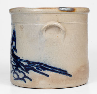 S. HART / FULTON, New York Three-Gallon Stoneware Double Bird Crock