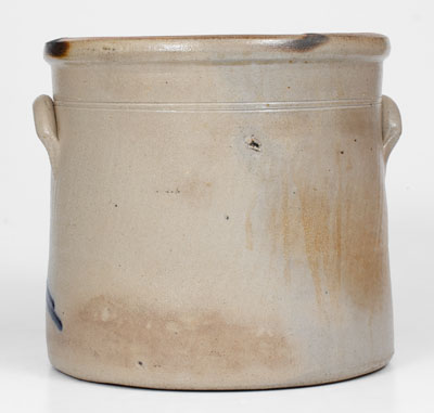 S. HART / FULTON, New York Three-Gallon Stoneware Double Bird Crock