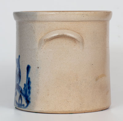 BRADY & RYAN / ELLENVILLE, NY Stoneware Dog Crock, c1885