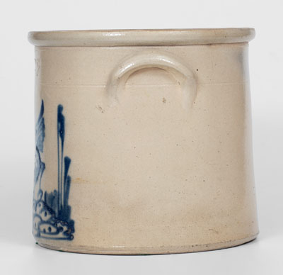 RIEDINGER & CAIRE / POUGHKEEPSIE, New York Stoneware Crock w/ Pecking Chicken Decoration