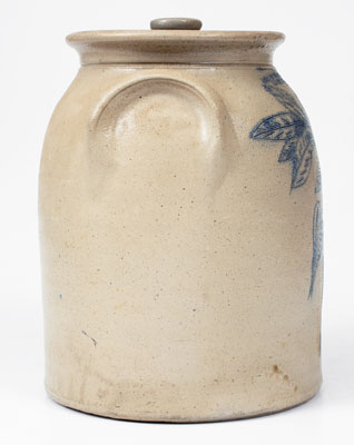 Outstanding NICHOLS & BOYNTON / BURLINGTON, VT Stoneware Lidded Jar w/ Elaborate Incised Decoration