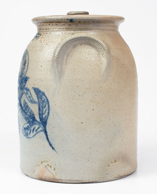 Outstanding NICHOLS & BOYNTON / BURLINGTON, VT Stoneware Lidded Jar w/ Elaborate Incised Decoration