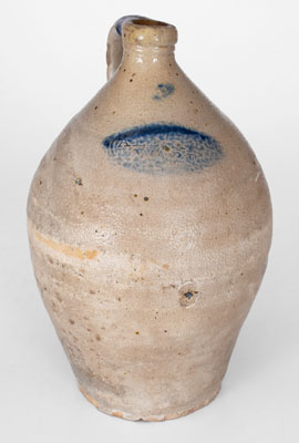 Extremely Rare ALBANY WARE Stoneware Jug, probably William Capron, Albany, NY, c1800-1805