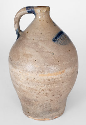 Extremely Rare ALBANY WARE Stoneware Jug, probably William Capron, Albany, NY, c1800-1805