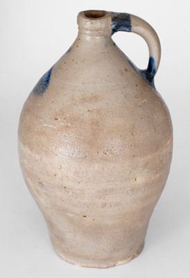 Extremely Rare ALBANY WARE Stoneware Jug, probably William Capron, Albany, NY, c1800-1805