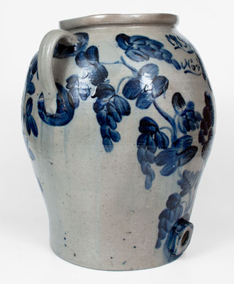 Exceptional 10 Gal. Baltimore Stoneware Water Cooler w/ 1839 Date, attrib. Brotherton and Davidson
