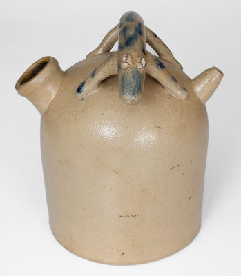 Extremely Rare Ohio Stoneware Harvest Jug w/ Lizard Handle, Pictured in The Magazine Antiques, 1946