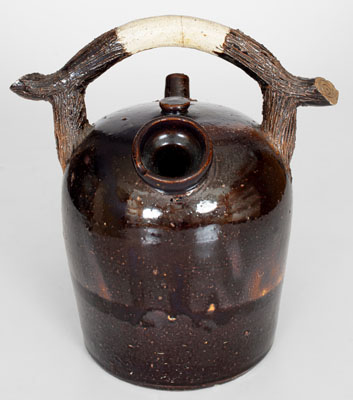 Extremely Rare Stoneware Harvest Jug w/ Anatomical Spout and Springfield, Ohio Inscription