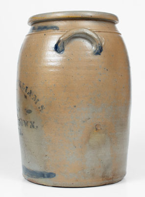 THOMPSON, WILLIAMS & CO. / MORGANTOWN, W. VA Stoneware Jar, c1875