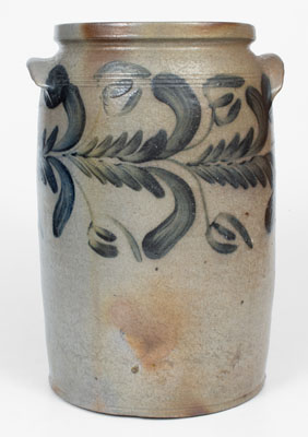 3 Gal. Baltimore, MD Stoneware Jar with Floral Decoration, c1830