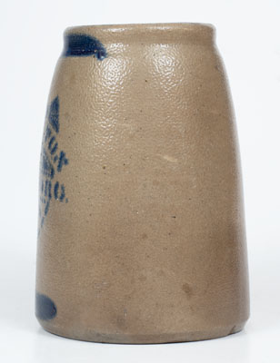 JAS. HAMILTON & CO. / GREENSBORO, PA Stoneware Canning Jar w/ Stenciled Shield Decoration