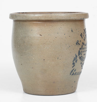 T. F. REPPERT / SUCCESSOR TO JAS. HAMILTON & CO. / GREENSBORO, PA Stoneware Jar w/ Stenciled Shield