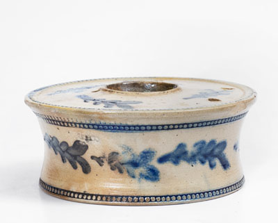 Elaborate Stoneware Inkwell attrib. Nathan Clark, Sr., Athens, NY, c1825-35