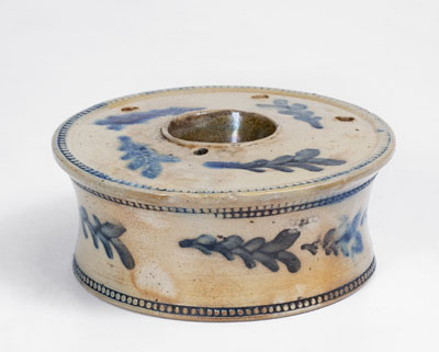 Elaborate Stoneware Inkwell attrib. Nathan Clark, Sr., Athens, NY, c1825-35