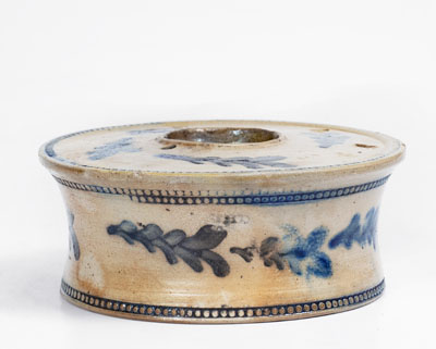 Elaborate Stoneware Inkwell attrib. Nathan Clark, Sr., Athens, NY, c1825-35