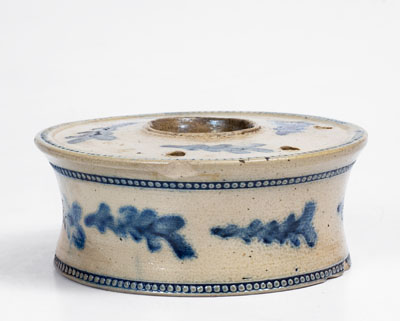 Elaborate Stoneware Inkwell attrib. Nathan Clark, Sr., Athens, NY, c1825-35