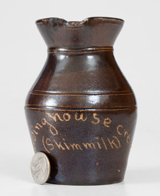 Rare Albany Slip Stoneware Pitcher Inscribed
