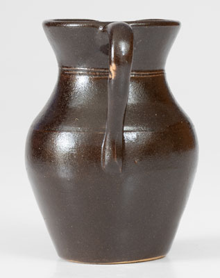 Miniature Albany Slip Stoneware Pitcher Inscribed