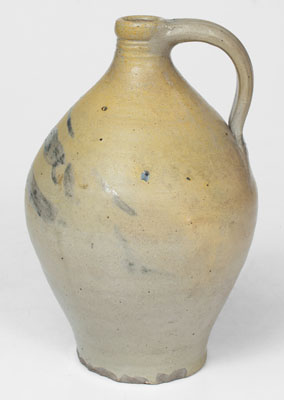 Extremely Rare Albany, NY Stoneware Jug w/ Cobalt Animal Decoration, early 19th century