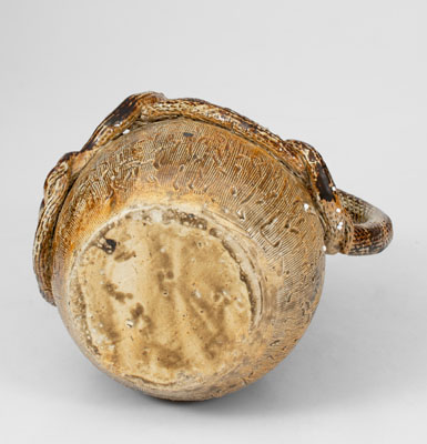 Extremely Rare Stoneware Snake Temperance Jug attrib. Texarkana Pottery (Jacob Bachley, Texarkana, AR)