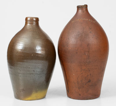 Lot of Two: D. GOODALE, Hartford, CT Stoneware Jugs, c1825-30