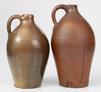 Lot of Two: D. GOODALE, Hartford, CT Stoneware Jugs, c1825-30