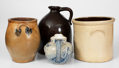 Lot of Four: 19th Century Northeastern U.S. Stoneware Vessels