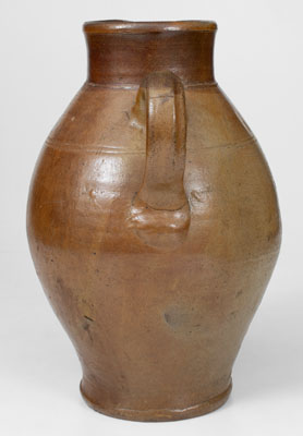 Very Rare Stoneware WATER Pitcher w/ Iron-Oxide Dip attrib. Branch Green, Philadelphia, PA, circa 1810