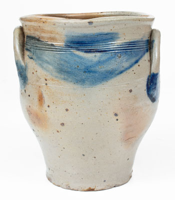 Albany, New York Stoneware Jar w/ Cobalt Decoration, early 19th century