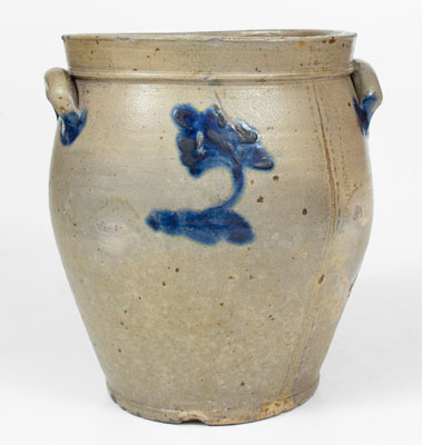 Very Rare ATHENS (New York) Stoneware Jar attrib. Howe & Clark, early 19th century