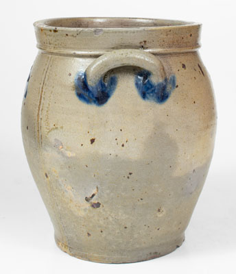 Very Rare ATHENS (New York) Stoneware Jar attrib. Howe & Clark, early 19th century