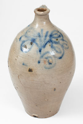 Exceedingly Rare Kemple Pottery, Ringoes, New Jersey Stoneware Jug, 18th century