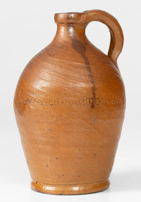 Rare PAUL CUSHMAN S STONEWARE FACTORY 1811 Stoneware Jug (Albany, NY)