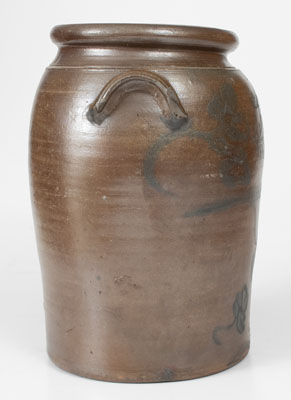 Morgantown, WV Stoneware Jar with Floral Decoration, attrib. Thompson Pottery