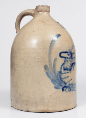 Extremely Rare N. CLARK, JR. / ATHENS, NY 4-Gal. Stoneware Deer Jug