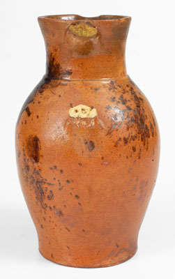 Anthony Baecher / Bacher Redware Pitcher, Signed