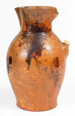 Anthony Baecher / Bacher Redware Pitcher, Signed