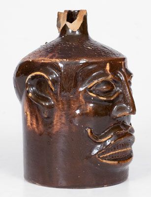 Exceptional Stoneware Face Jug attrib. Ernest Galloway, Paducah, Kentucky