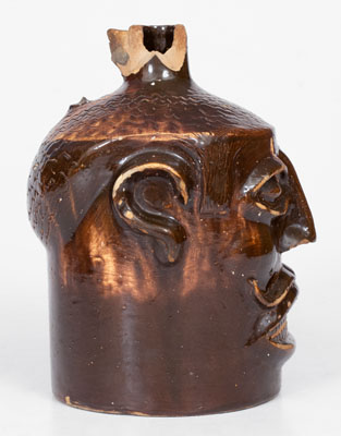 Exceptional Stoneware Face Jug attrib. Ernest Galloway, Paducah, Kentucky