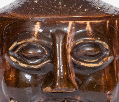 Exceptional Stoneware Face Jug attrib. Ernest Galloway, Paducah, Kentucky