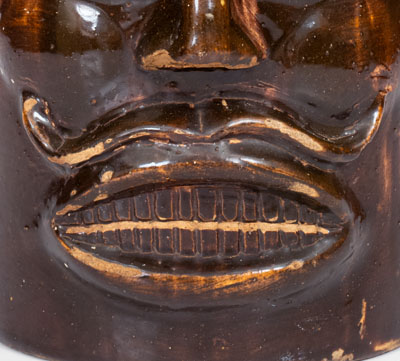 Exceptional Stoneware Face Jug attrib. Ernest Galloway, Paducah, Kentucky
