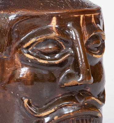 Exceptional Stoneware Face Jug attrib. Ernest Galloway, Paducah, Kentucky