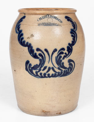 Rare and Fine T.H. WILLSON & CO. / HARRISBURG, PA Stoneware Jar