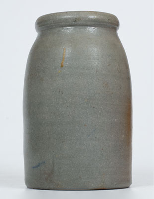 Stoneware Canning Jar w/ JACKSON COURT HOUSE, W. VA Stenciled Advertising